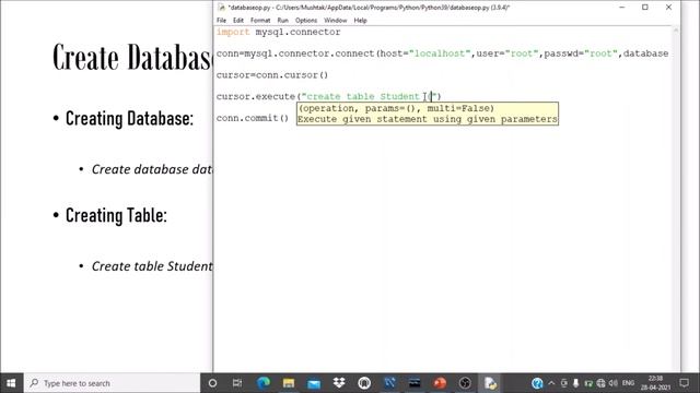 How to Connect Mysql database with Python | how to connect python with mysql database смотреть онлайн