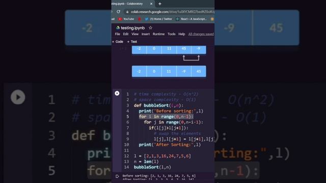 Bubble Sort Program 01 | Bubble Sort in python | Sorting Algorithm смотреть онлайн