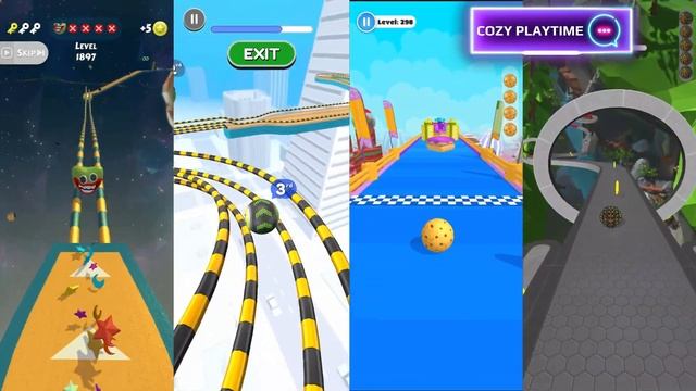 Action balls vs Going balls vs Candy Ball Run vs Sky Escape - Android, IOS gameplay смотреть онлайн