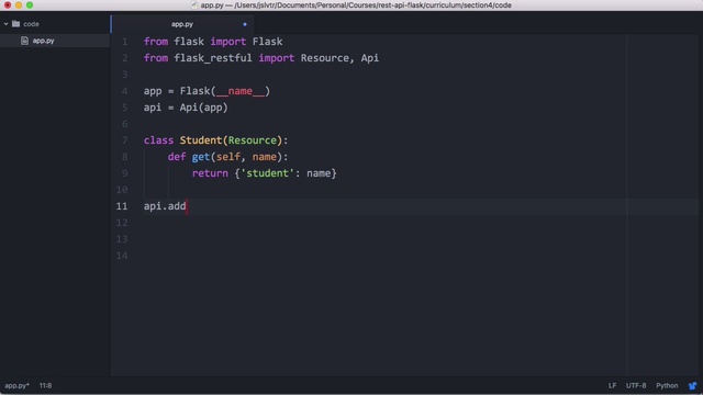 REST APIs with Flask and Python - 050-your-first-flaskrestful-app смотреть онлайн