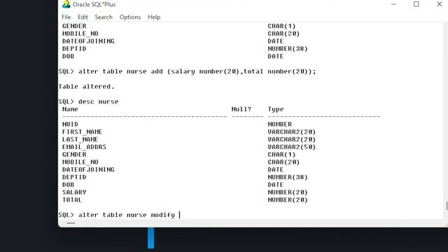 Add, Delete, Change Data Type of columns | How to Modify Table in Oracle Database 2022 смотреть онлайн
