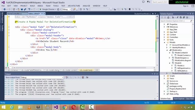 CRUD Operations In MVC Using Jquery Ajax | Part-3 Data Save,Update & Delete In Database смотреть онлайн