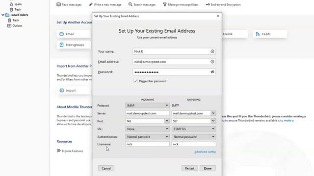 How to configure an IMAP email account in Thunderbird without SSL? смотреть онлайн