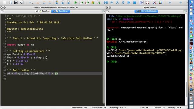 PHY667 - Basic PYTHON - Task 01 - Scientific Calculation смотреть онлайн