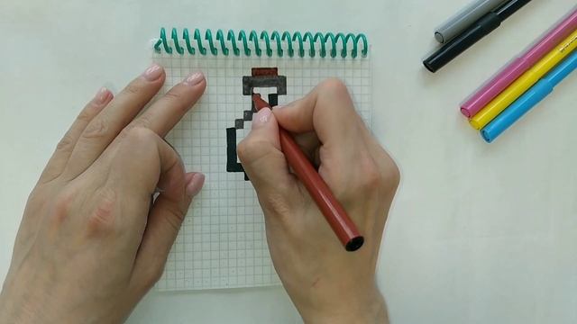 КАК НАРИСОВАТЬ ПИКСЕЛЬНЫЕ КОЛБЫ В MINECRAFT #pixelart смотреть онлайн