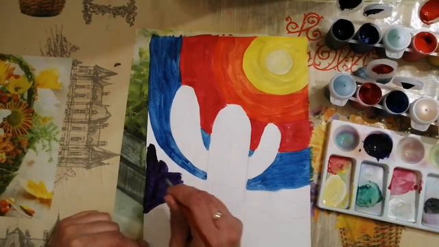 Кактус, рисуют дети. смотреть онлайн