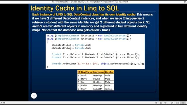 Identity Cache in Linq to SQL in arabic смотреть онлайн