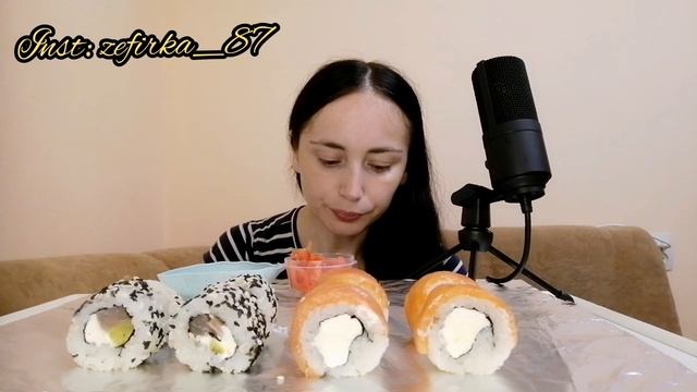 МУКБАНГ|СУШИ РОЛЛЫ? | ROLLS МУКБАНГ| MUKBANG| ASMR
