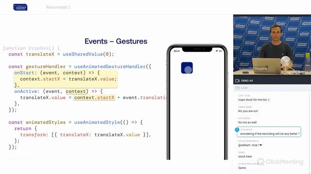 React Native Reanimated 2 - a webinar by Krzysztof Magiera смотреть онлайн