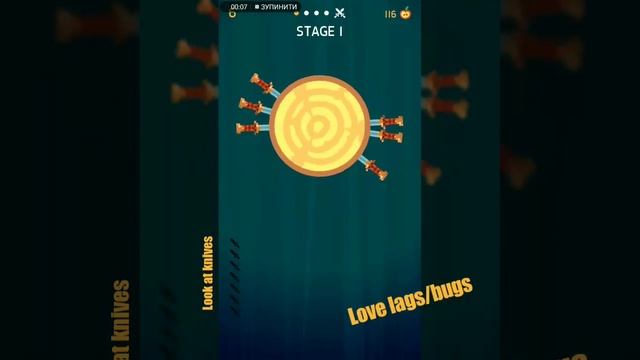 Баг в игре Knife Hit. смотреть онлайн