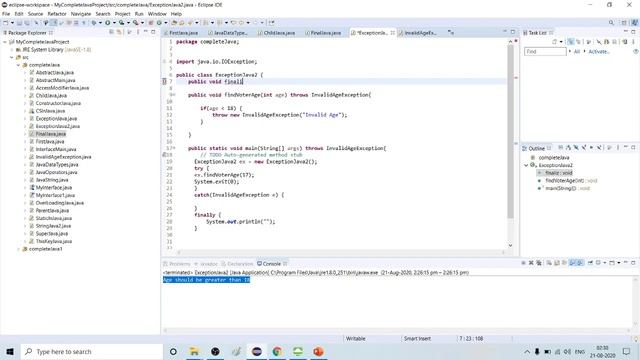 Final , Finally , Finalise in java | Learn Java in Tamil | Java Tamil Vathiyar | Part - 42 смотреть онлайн