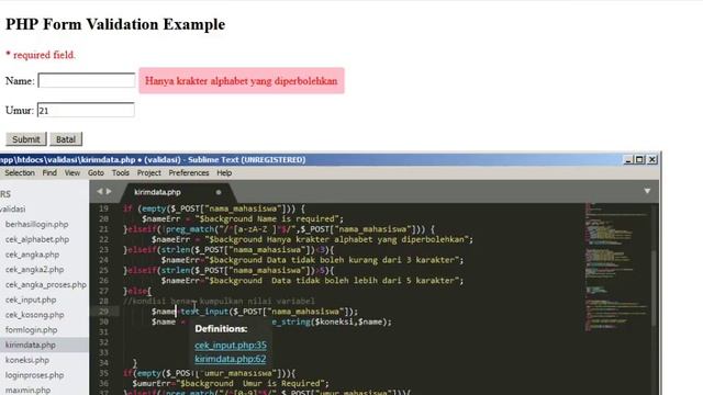 Validasi Form Input Menggunakan PHP смотреть онлайн