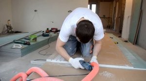 Фрезерование гипсокартона.Монтаж ГКЛ  фрезерование Этап первый