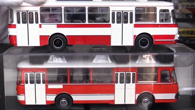 Обзор модели автобуса Лиаз-677М (бело-красный)  