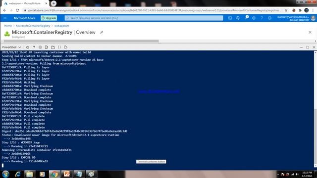 Deploy a Docker image by using the Azure Container Instance смотреть онлайн
