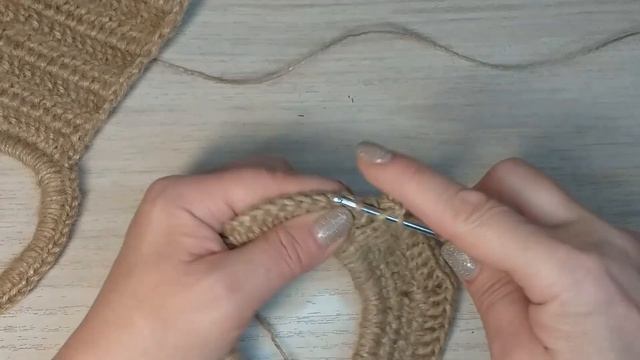 Декоративная интерьерная корзина. МК. Вязание из джута. смотреть онлайн