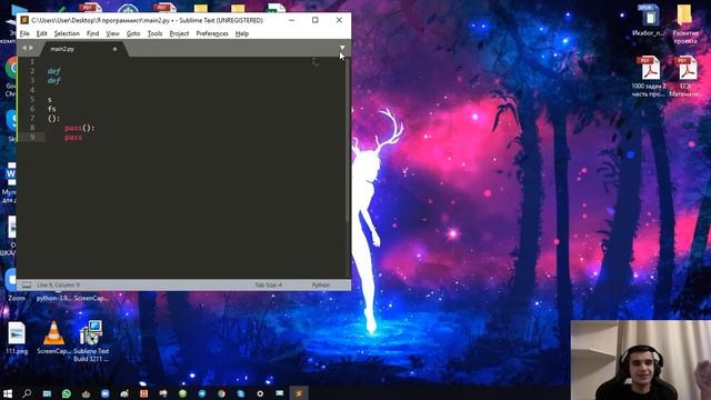 Установка Sublime text Python.Создание первого файла. Python с нуля. смотреть онлайн