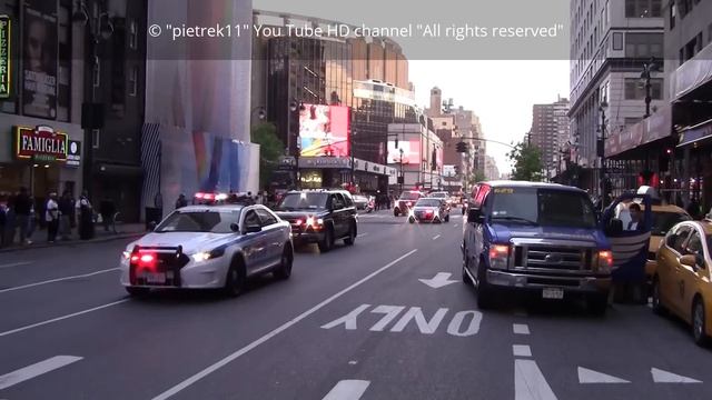 Secret Service And NYPD Unmarked Police Vehicles New York 2016 HD ©