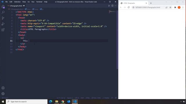 HTML-CSS Tutorial Lesson 5: HTML Paragraphs смотреть онлайн