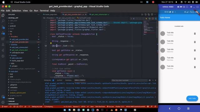 Flutter : Build Todo app with GraphQl and Provider #9 - Query task(Setup Provider and Query) смотреть онлайн