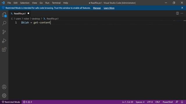 Reading a file | Python and PowerShell in less than 1minute смотреть онлайн