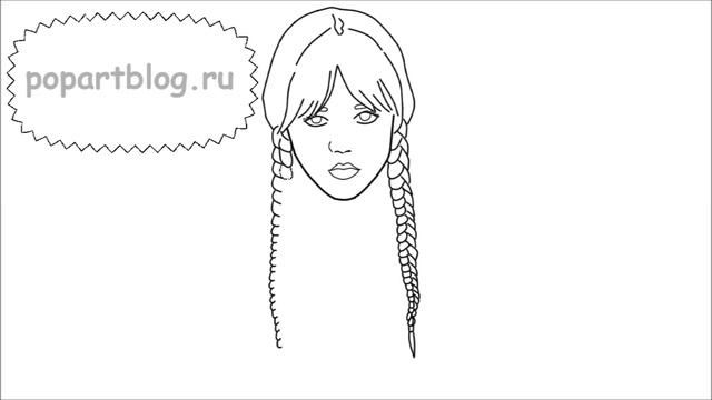 Как нарисовать и раскрасить Уэнсдей Аддамс | Видеоурок смотреть онлайн