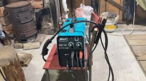 Сварочный аппарат wert mig 120 сварка защитной проволокой.