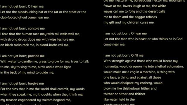 Prayer Before Birth - Louis MacNeice смотреть онлайн