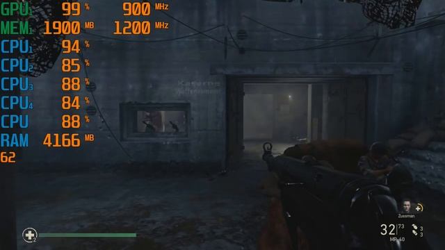 Call of Duty: WWII AMD A8-9600 R7 iGPU. Not bad for AMD's AM4 pygmy смотреть онлайн