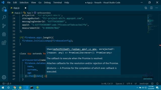 React native tutorial , Uploading data to firebase realtime database смотреть онлайн