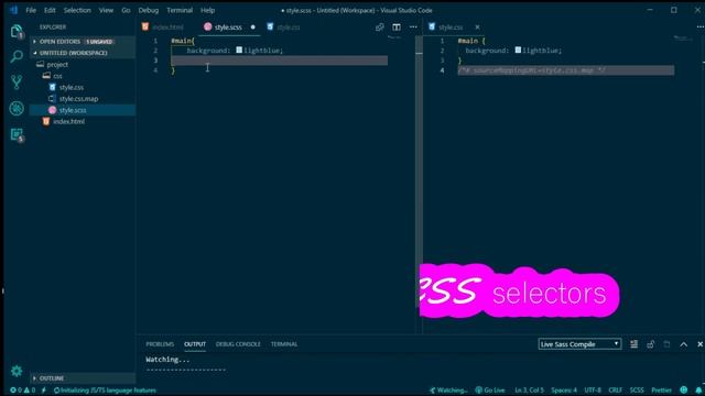 Learn SASS [CSS vs SCSS selectors] - part 1 смотреть онлайн