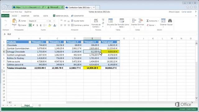 Tres maneras de sumar números en Excel Online смотреть онлайн