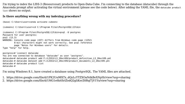 GIS: Data indexing problem with Open Data Cube смотреть онлайн