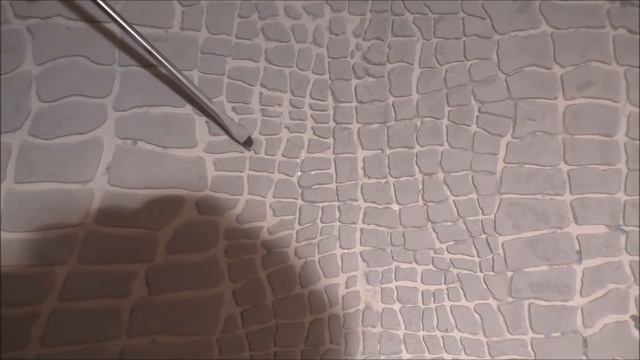 Декоративная Штукатурка КОЖА КРОКОДИЛА. Из трафарета который сделали сами. смотреть онлайн