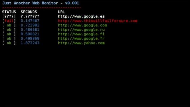 Just Another Web Monitor In Perl v0.001 смотреть онлайн