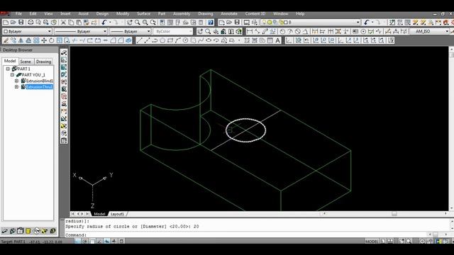 Tutorial Autodesk Mechanical Desktop Part 2 смотреть онлайн