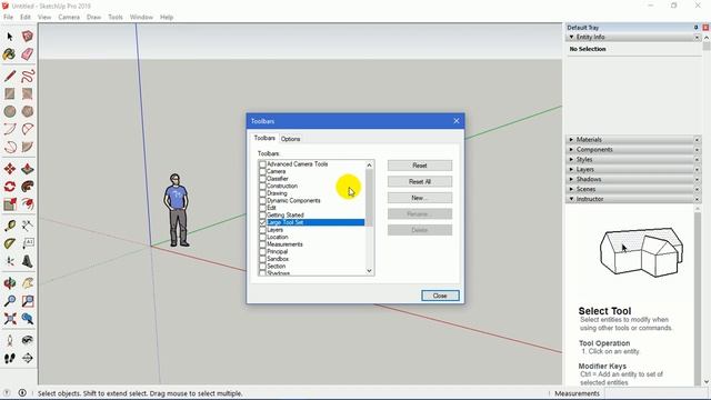 Bài 1: Thiết lập giao diện cho SketchUP Pro 2019 смотреть онлайн
