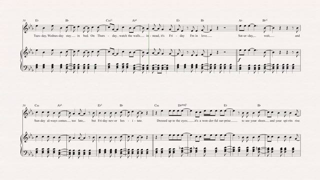 Flute - Friday I'm in Love - The Cure Sheet Music, Chords, & Vocals смотреть онлайн