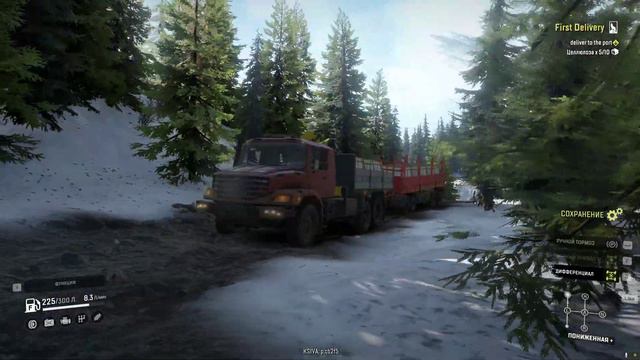 SnowRunner. Прохождение. Карта - Lake Coap. Мод - Mercedes-Benz Zetros. смотреть онлайн