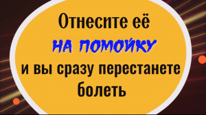 Она сосёт ваше здоровье. Отнесите её на помойку и вы сразу перестанете болеть