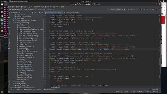 week 34 pyshark смотреть онлайн