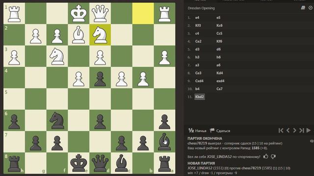 CHESS.COM – Chess78219 (1577) vs JOSE_LINDA52 (1559) Rapid 15/10 2022-02-14 смотреть онлайн