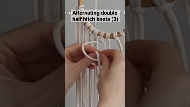 Alternating double half hitch knots tutorial - how to make macrame bag ? смотреть онлайн