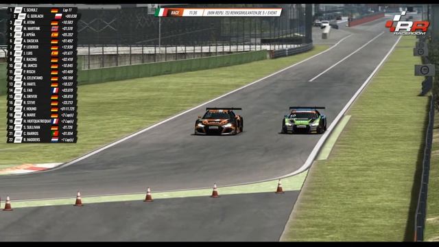 Rennsimulanten.de - Audi R8 GT3 cars @ Monza Grand Prix - spectator view смотреть онлайн