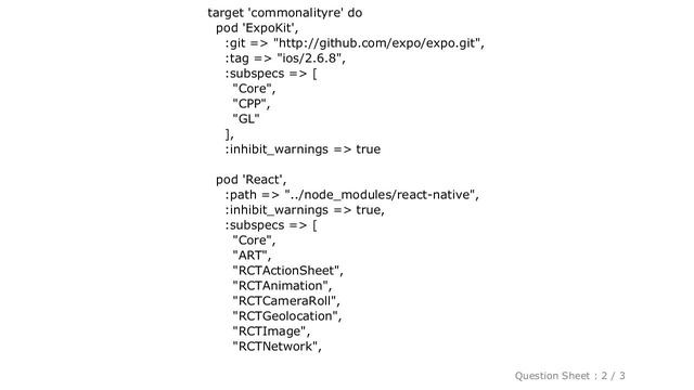 iOS : unable to open file (in target "React" in project "Pods") (in target 'React') смотреть онлайн