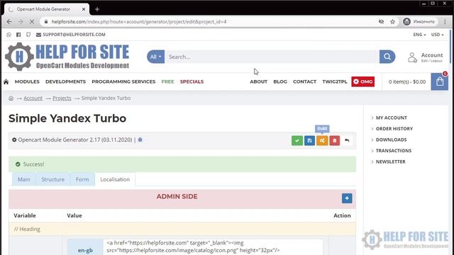 Opencart Module Generator: the first module смотреть онлайн
