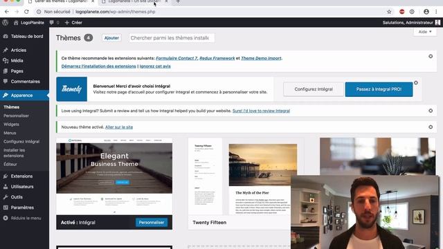 Ajouter, installer et activer un thème dans WordPress смотреть онлайн