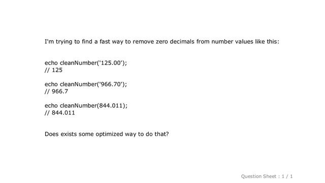 PHP : Remove useless zero digits from decimals in PHP смотреть онлайн