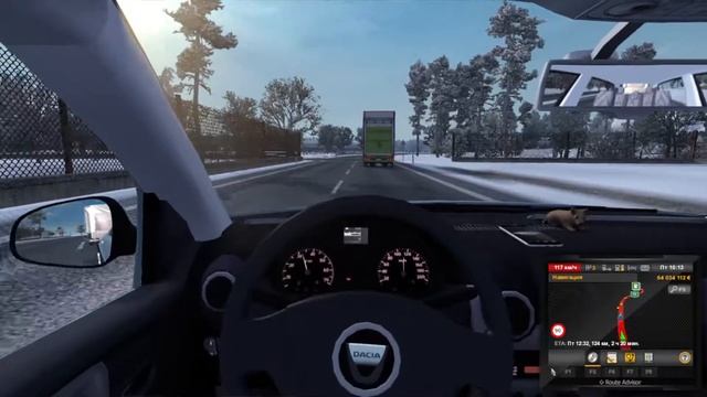 ETS 2 v1.36 еду на Renault Sandero 2010 смотреть онлайн