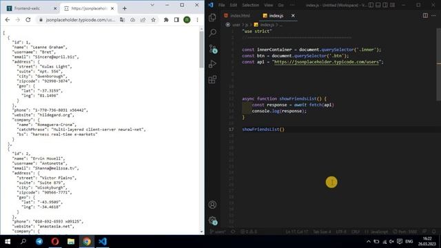 Fetch API, Promise, Async/Await, Try/Catch для новичков на практике. Запросы на сервер. JavaScript. смотреть онлайн